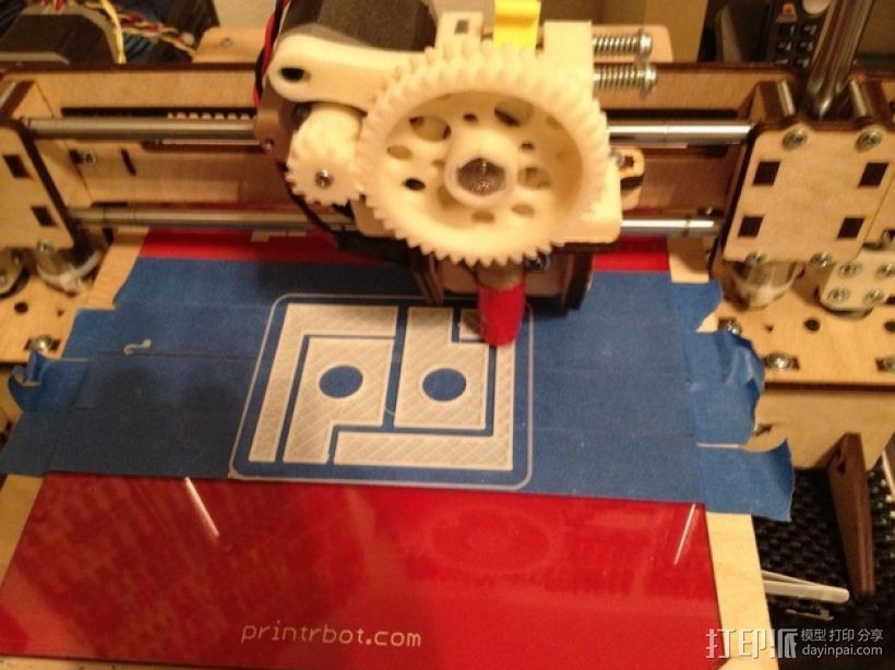 PB字母标志 3D打印模型渲染图