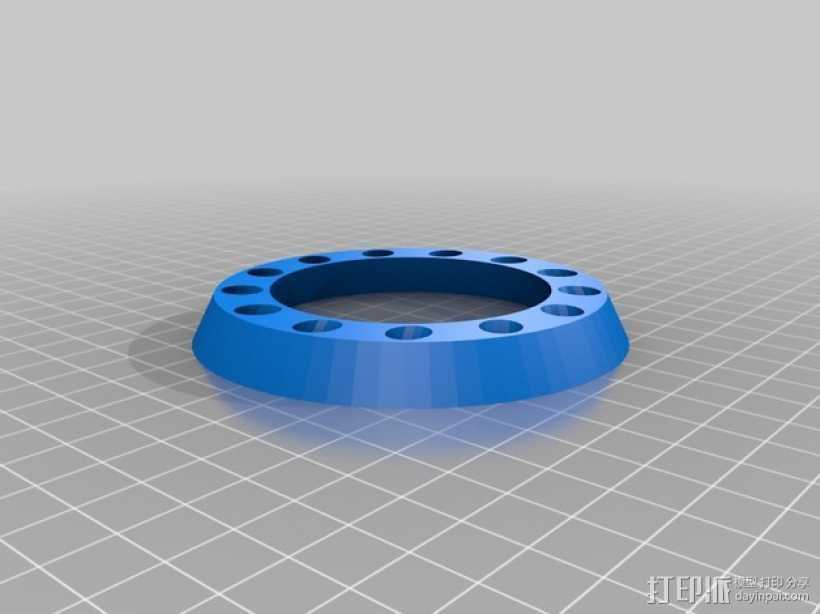 圆环形笔架 3D打印模型渲染图