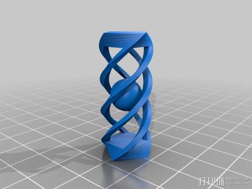 特制螺旋球 3D打印模型渲染图