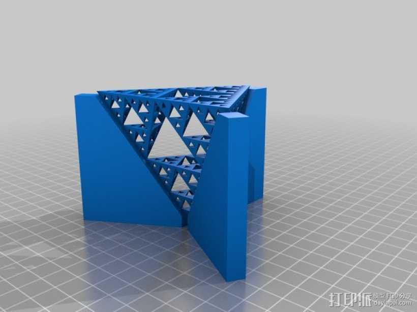 谢尔宾斯基三角 3D打印模型渲染图