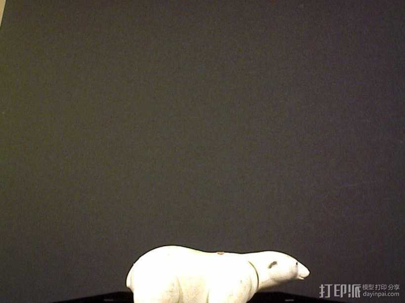 北极熊 3D打印模型渲染图