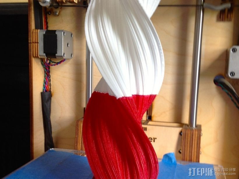 扭的科赫雪花花瓶 3D打印模型渲染图