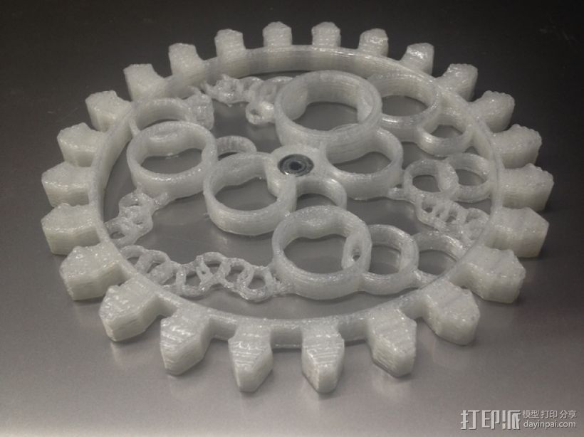 透明齿轮 3D打印模型渲染图