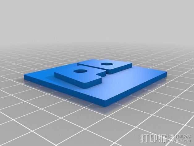 pb logo奖章 3D打印模型渲染图