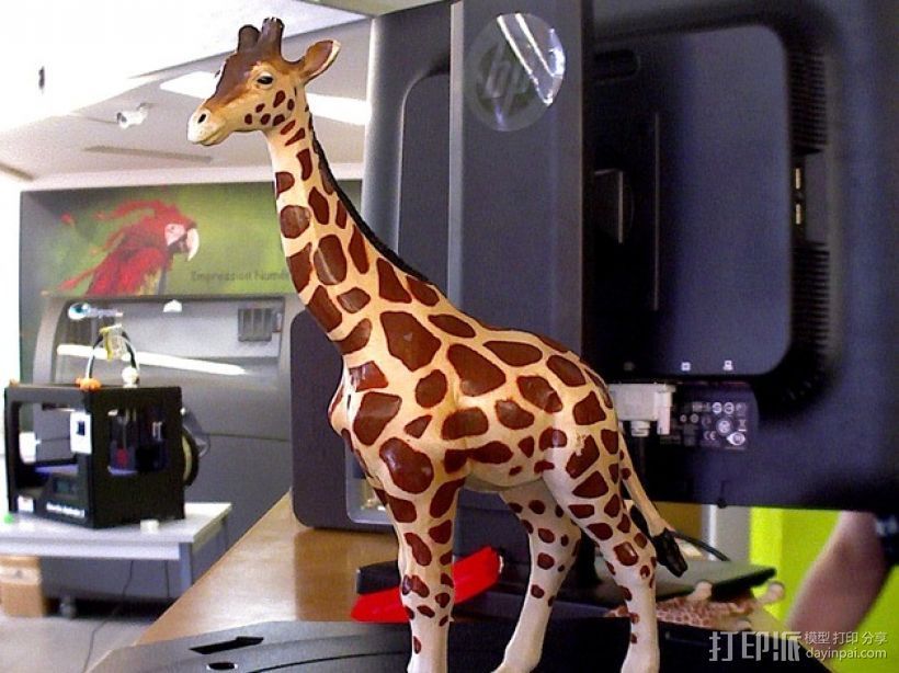 长颈鹿 3D打印模型渲染图