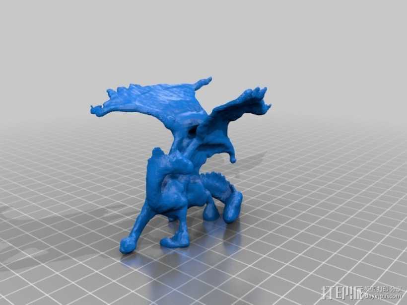 龙  3D打印模型渲染图