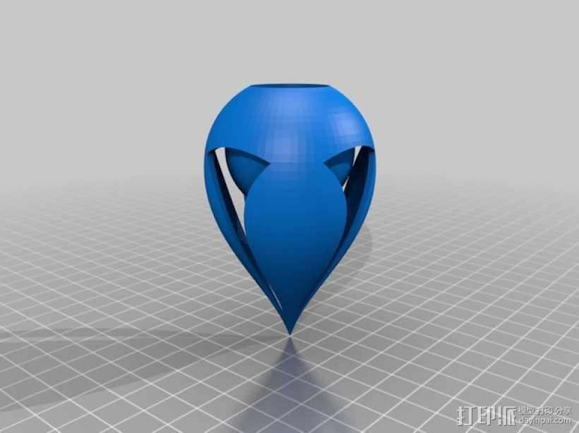 椭圆灯罩 3D打印模型渲染图