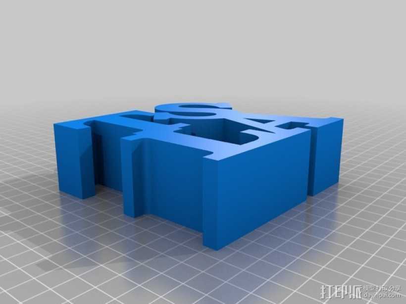 特斯拉字母雕塑 3D打印模型渲染图