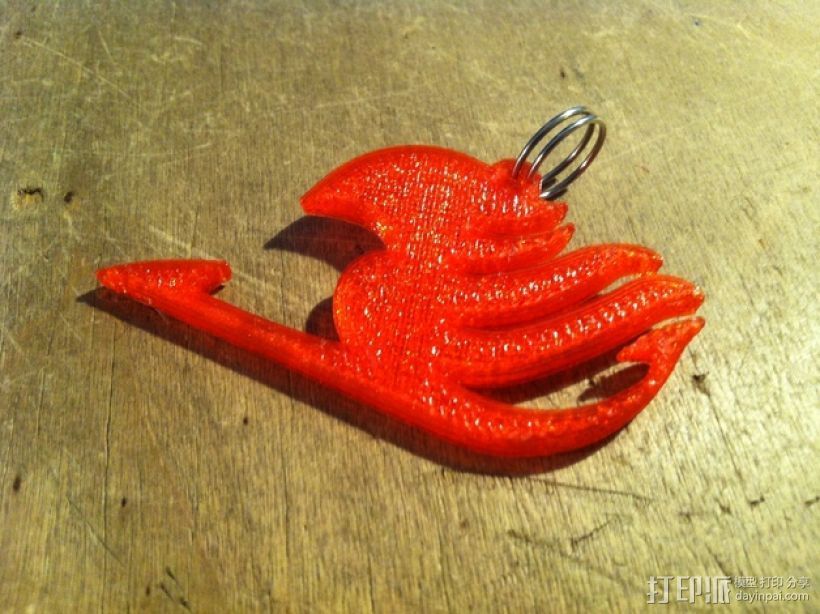 妖精的尾巴标志钥匙扣 3D打印模型渲染图