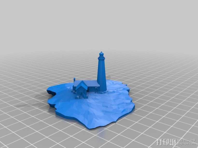 灯塔 3D打印模型渲染图