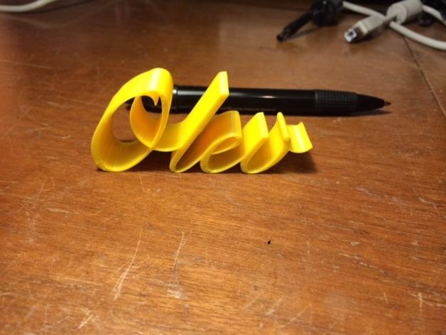 Olev的名字3D字母打印