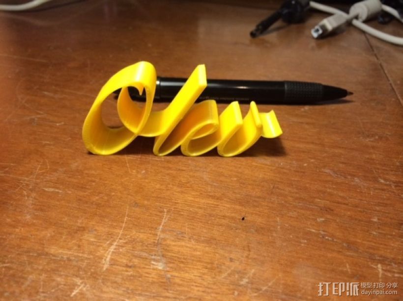 Olev的名字3D字母打印 3D打印模型渲染图