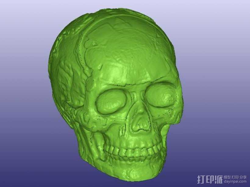 玛雅人的头骨 3D打印模型渲染图
