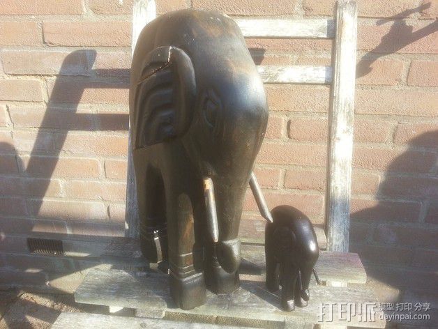 大象 雕塑 3D打印模型渲染图