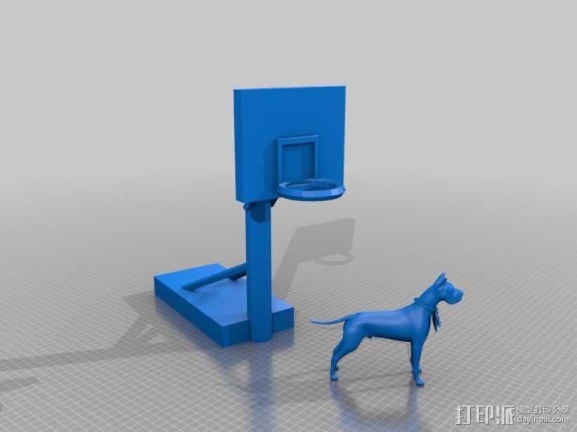 大丹犬 篮球架 标志 3D打印模型渲染图