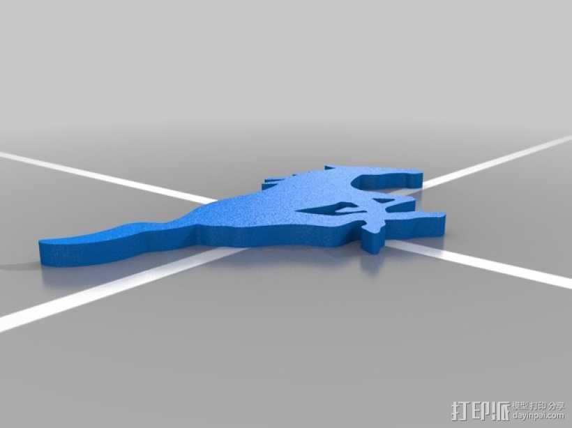 SMU 野马 3D打印模型渲染图