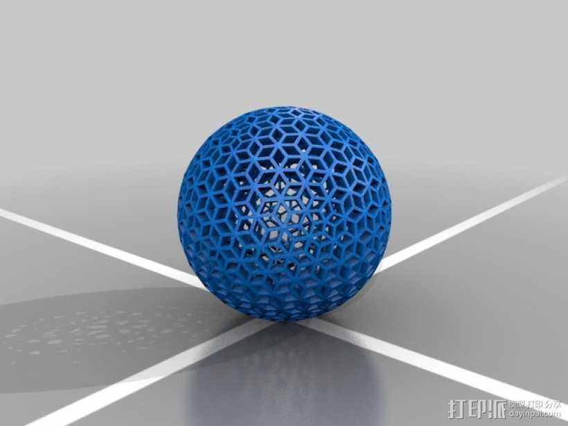 菱形球体 3D打印模型渲染图