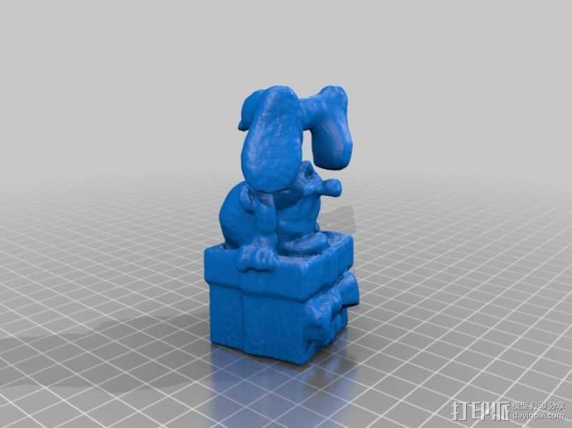 倒立着的蓝精灵 3D打印模型渲染图
