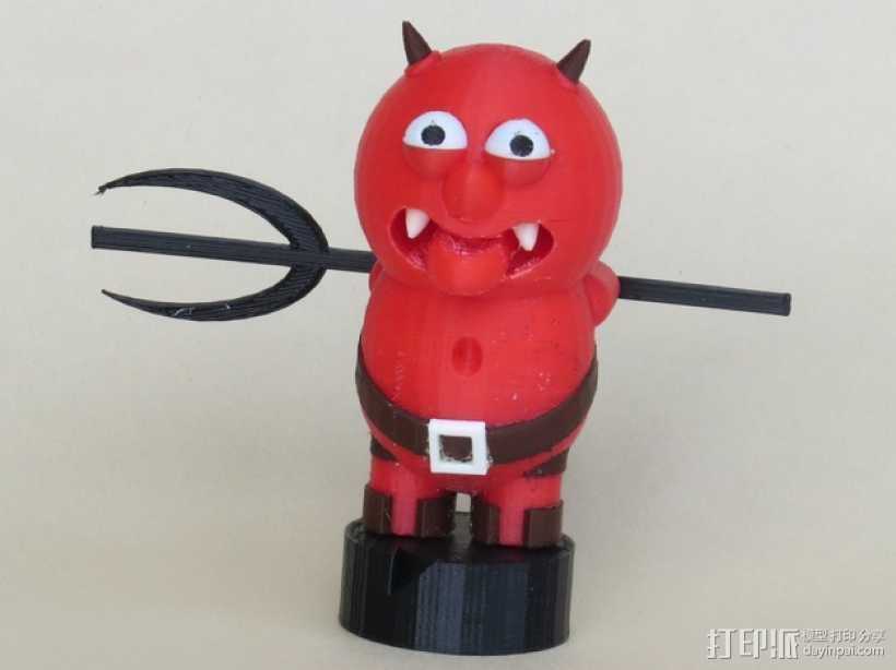 恶魔 玩偶 3D打印模型渲染图