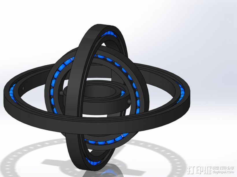 滚珠轴承  3D打印模型渲染图
