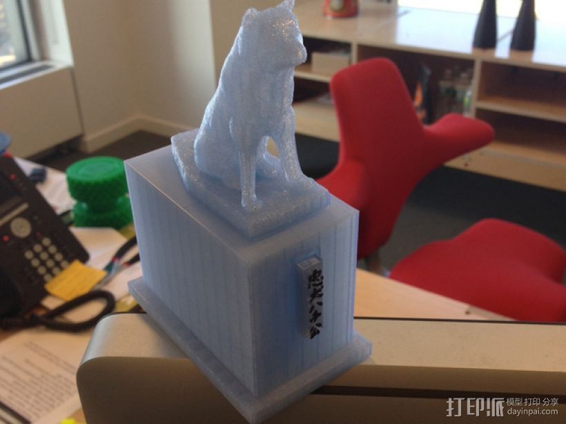 忠犬八公 纪念碑 3D打印模型渲染图