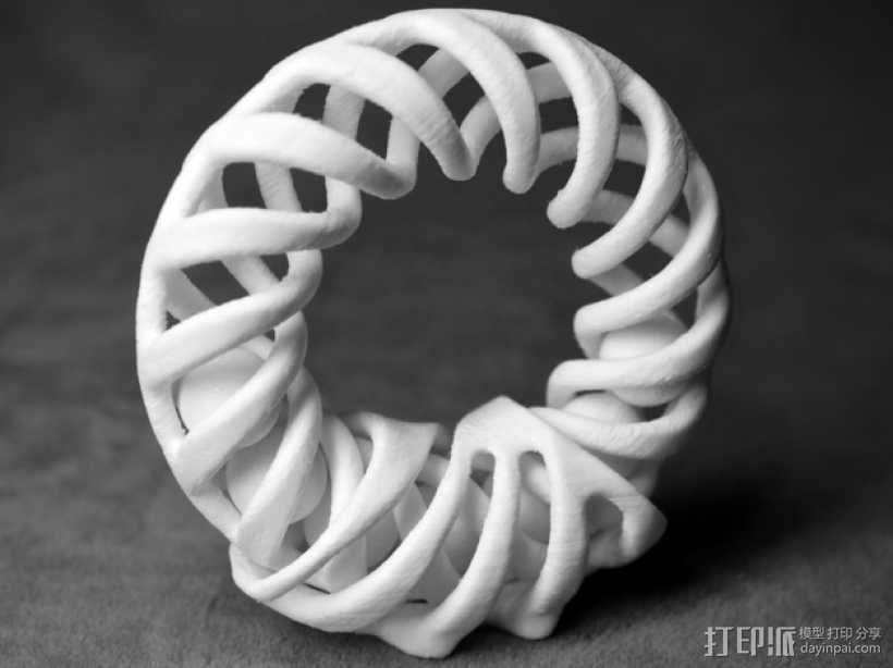 螺旋圆环 支架 3D打印模型渲染图