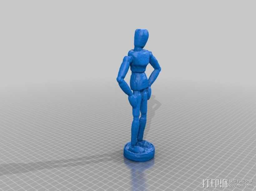 人偶 3D打印模型渲染图