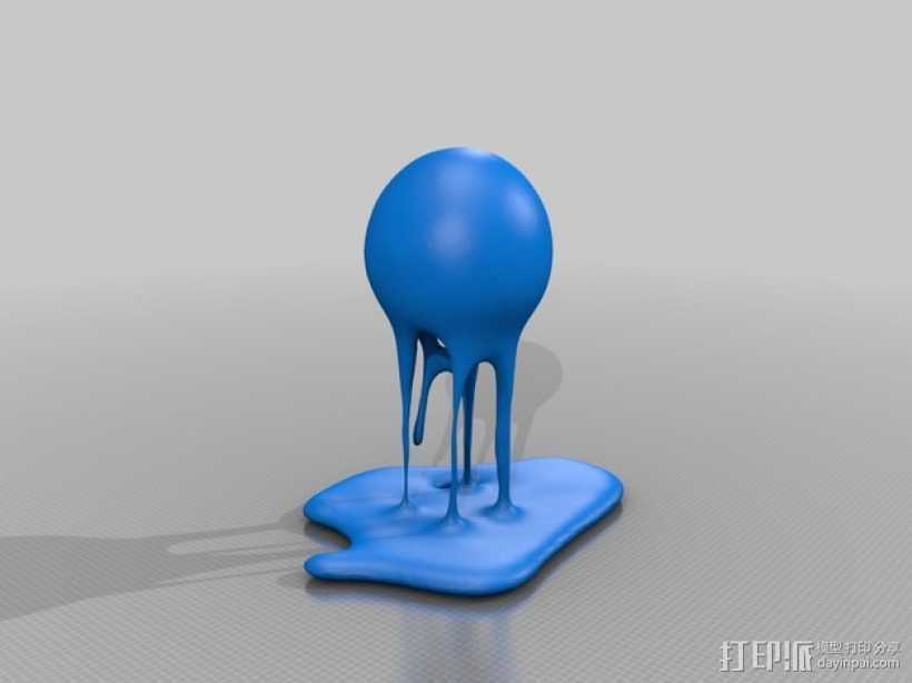 滴落的小球 装饰品 3D打印模型渲染图