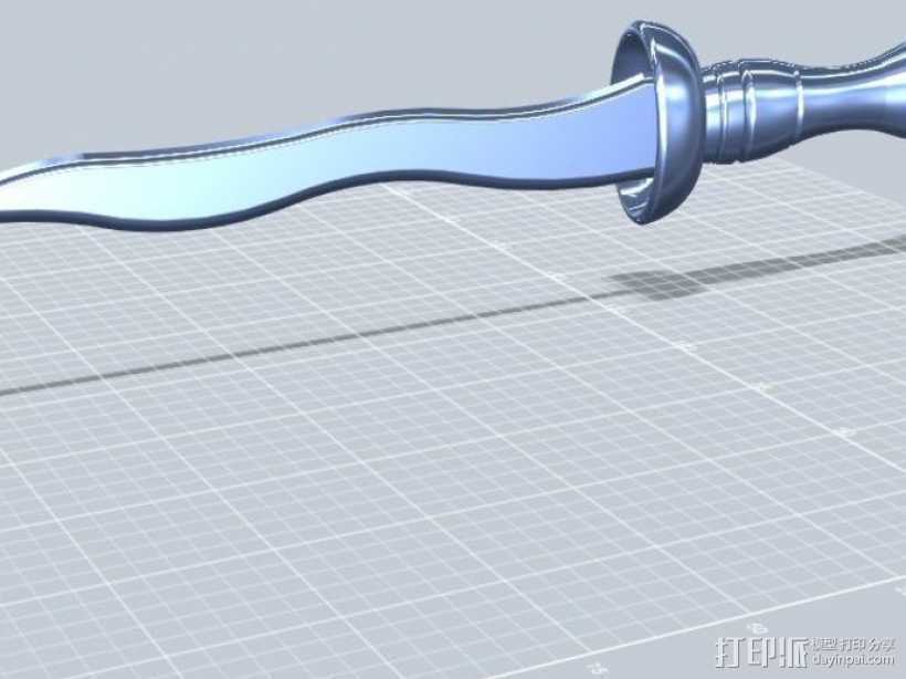 匕首 3D打印模型渲染图