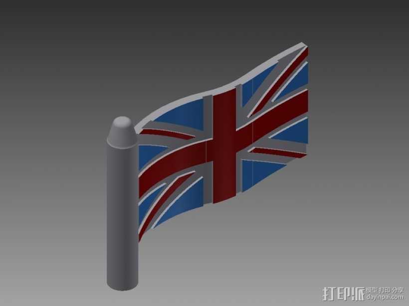 英国国旗  3D打印模型渲染图