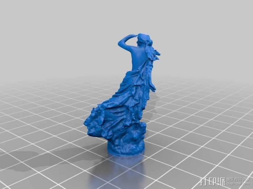 迷失的仙女 雕塑 3D打印模型渲染图