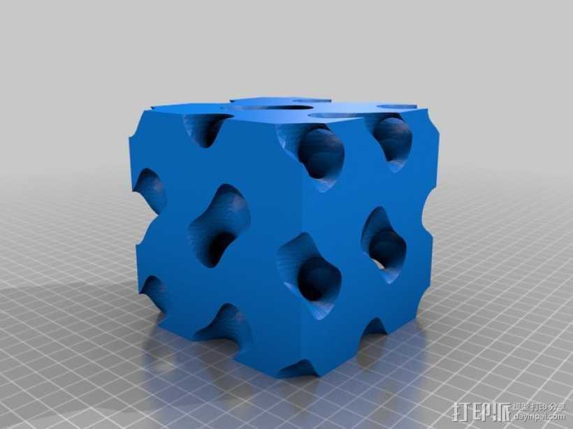 螺旋六面体 3D打印模型渲染图