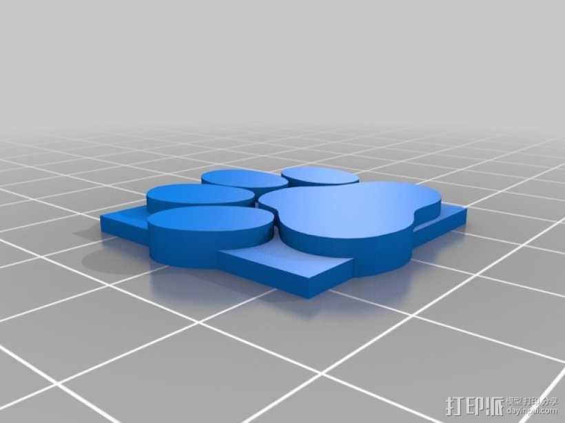 小爪印 3D打印模型渲染图