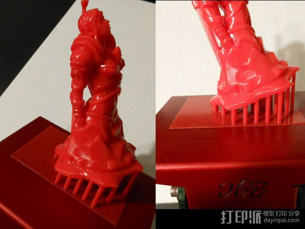 骑士 雕塑 3D打印模型渲染图