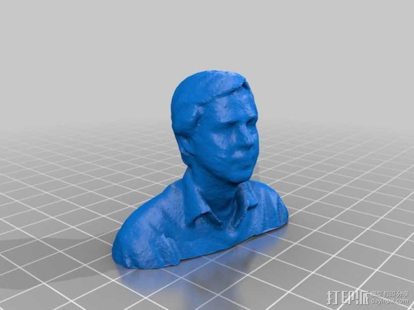 自画头像 3D打印模型渲染图