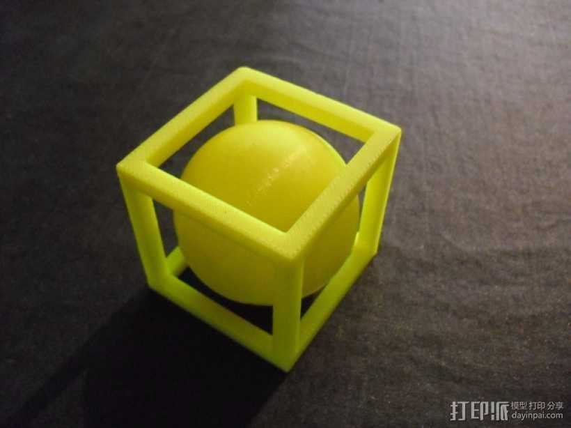 立方体 小球 3D打印模型渲染图