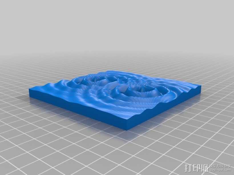 波纹 3D打印模型渲染图