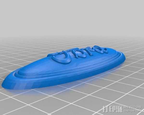 福特汽车 标志 3D打印模型渲染图