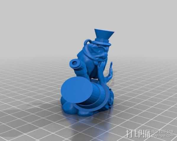 蒸汽朋克老鹰 装饰品 3D打印模型渲染图