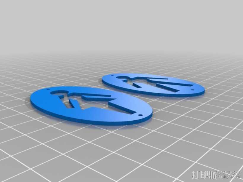 厕所 标志 3D打印模型渲染图