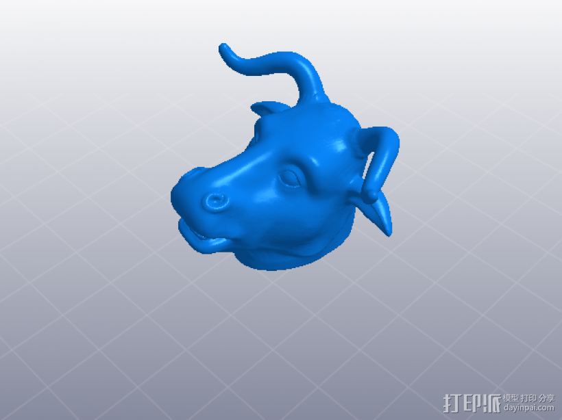 十二生肖 牛头 模型 3D打印模型渲染图