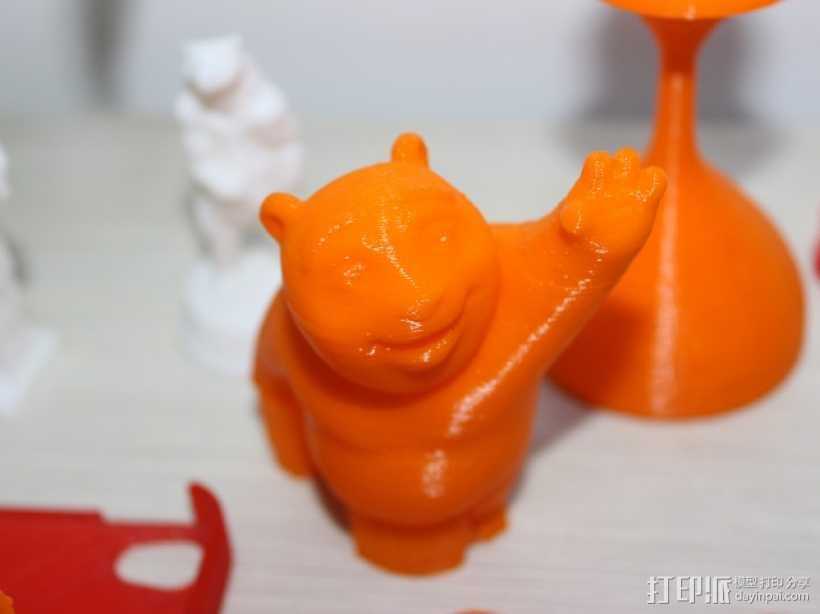 可爱大熊一只 3D打印模型渲染图