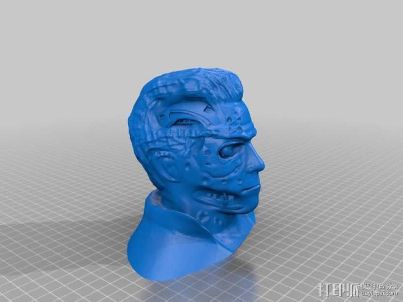 终结者阿诺德T800 3D打印模型渲染图