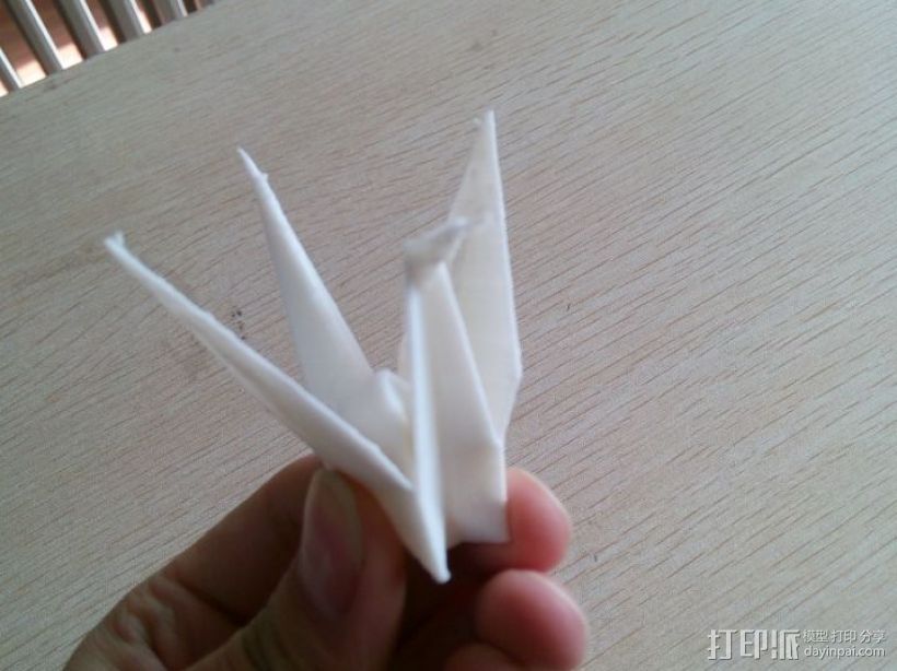 纸鹤 3D打印模型渲染图