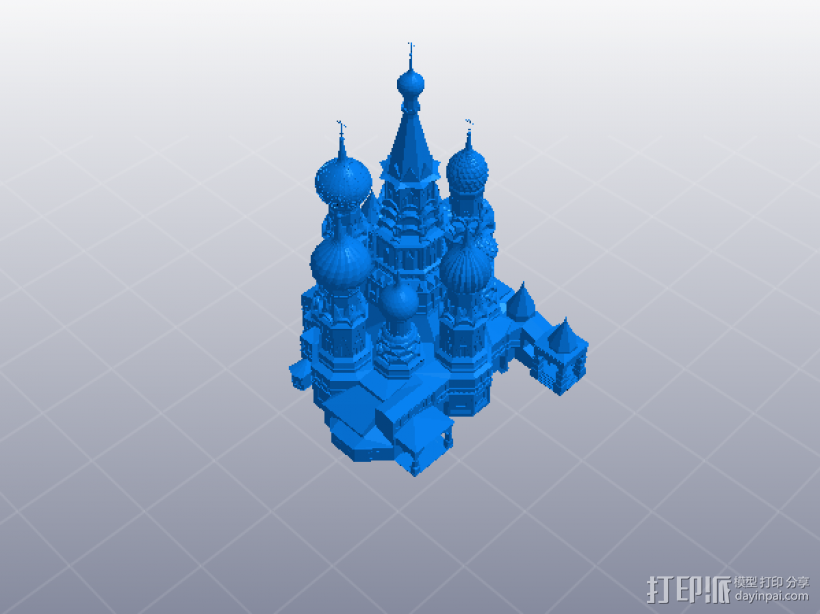 圣巴索大教堂 3D打印模型渲染图