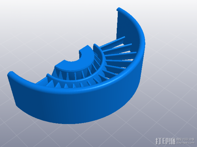 喷气发动机 3D打印模型渲染图
