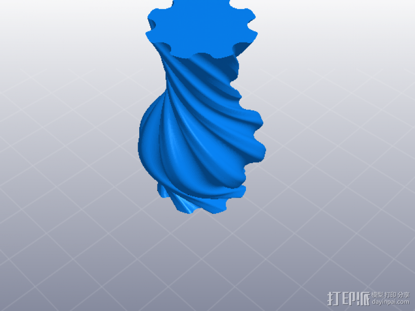 螺旋花瓶 3D打印模型渲染图