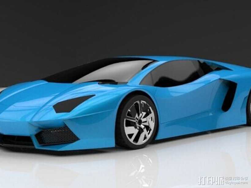 超炫跑车 3D打印模型渲染图