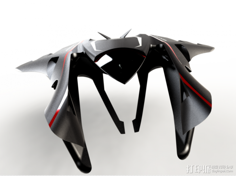 UFO 3D打印模型渲染图