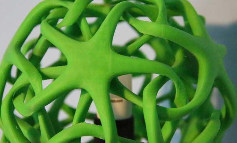 绿色台灯 3D打印实物照片